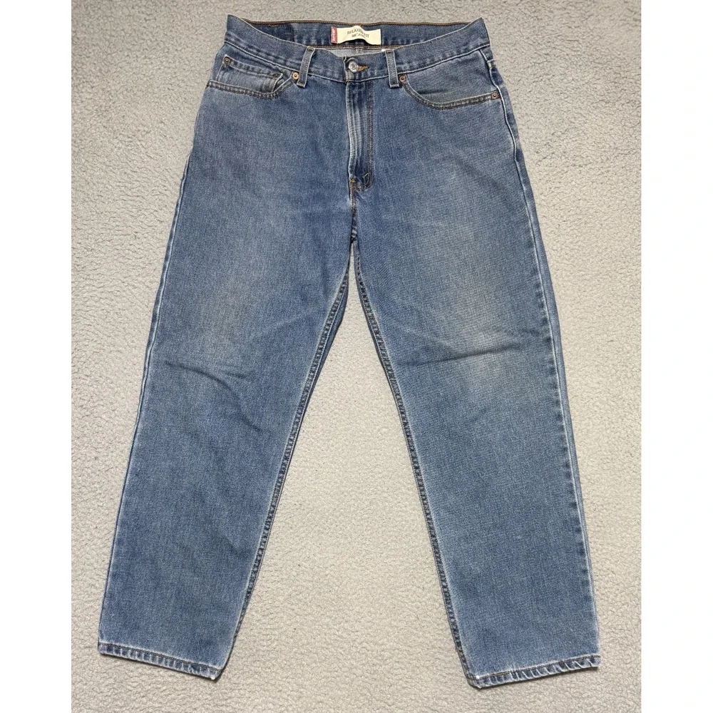 Levi's 550 Relaxed Fit Straight Leg Denim Jeans Mens 33x30 (Measures 30x28)